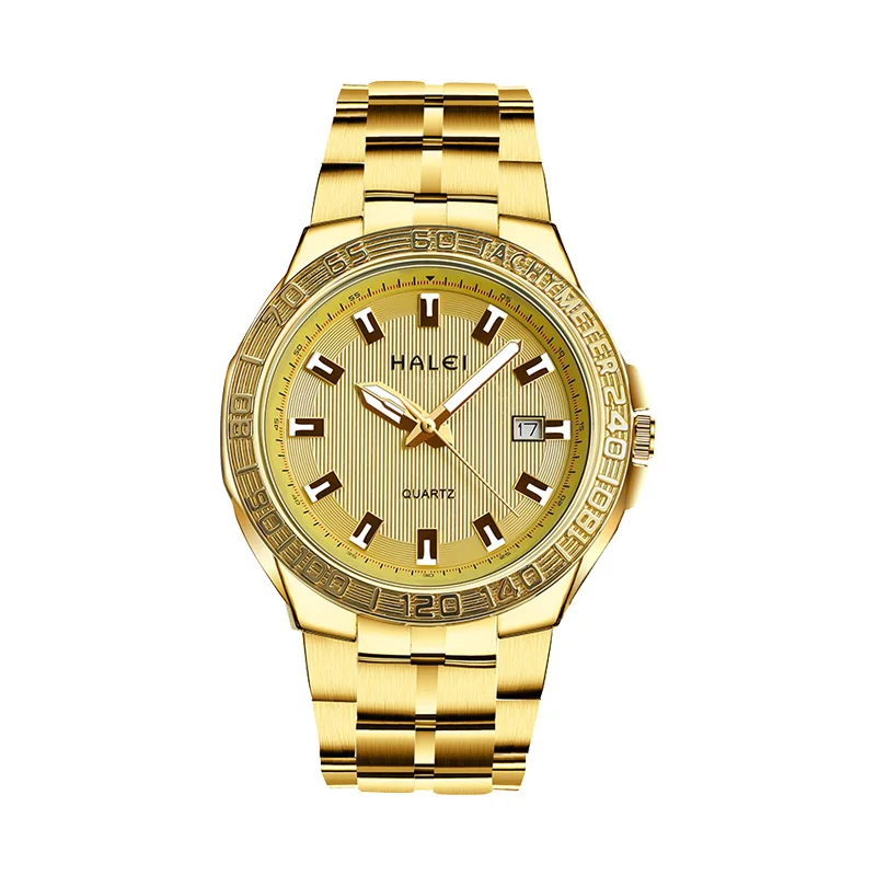 STAR RUDDER 8030ML wholesale bling gold wrist watches sets,gold ladies watches with bracelets,charm luxury chain watch for men