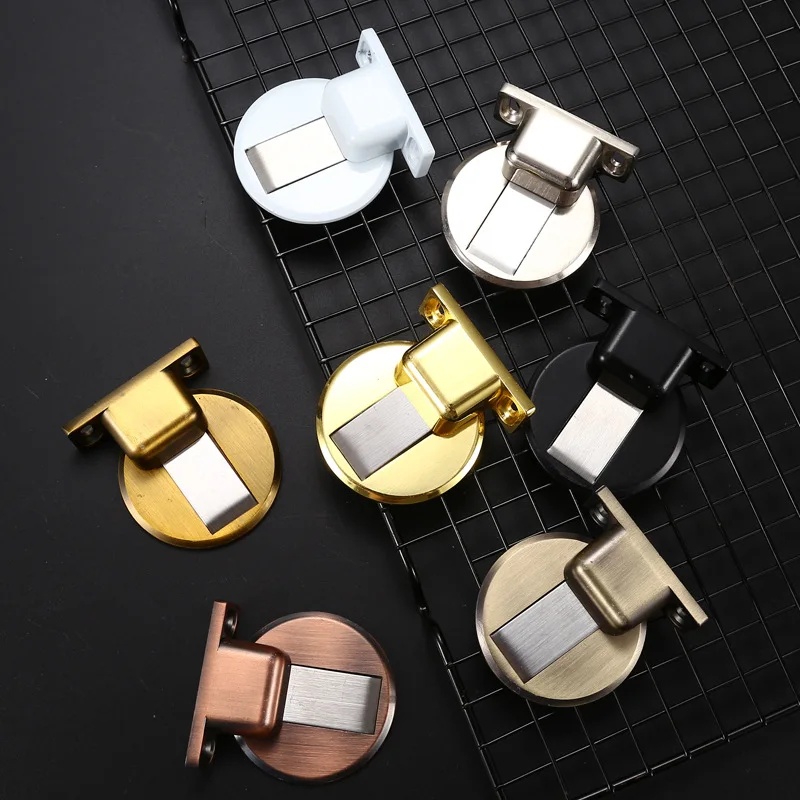 Modern Iron Chrome Plated Door Magnet for Farmhouse Door Stops