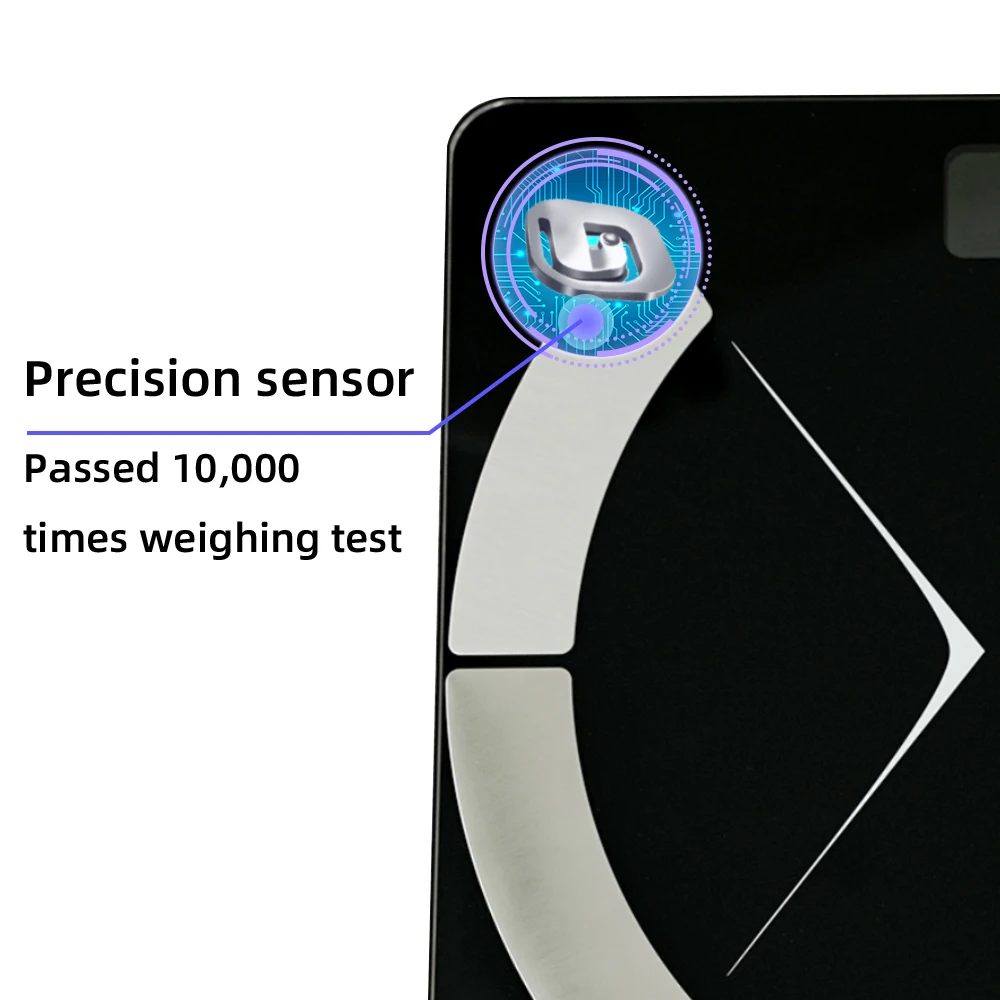  Stock Smart Free App Body Scale Elegant Design Electronic Fat Monitor BMI for