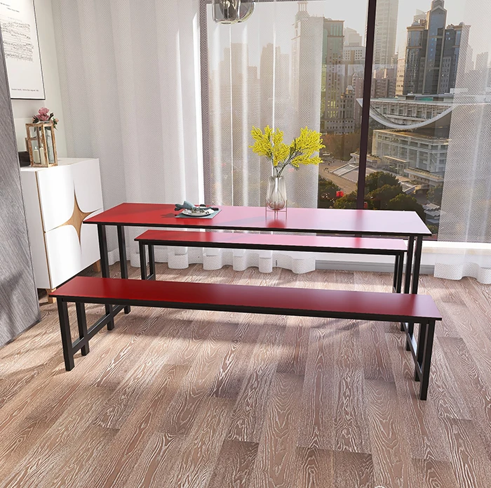 
Dining Tables And Chairs Set Dining Furniture with Long Bench School Restaurant Canteen Table/ 