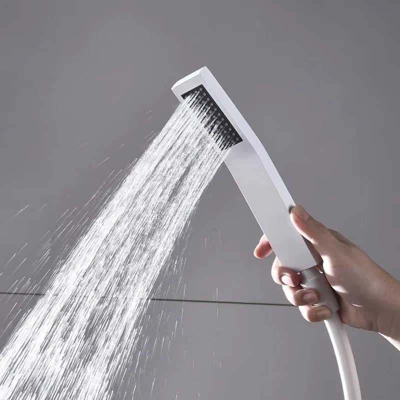 Black Thermostatic Shower System 3-function White Rainfall Round Shower Head