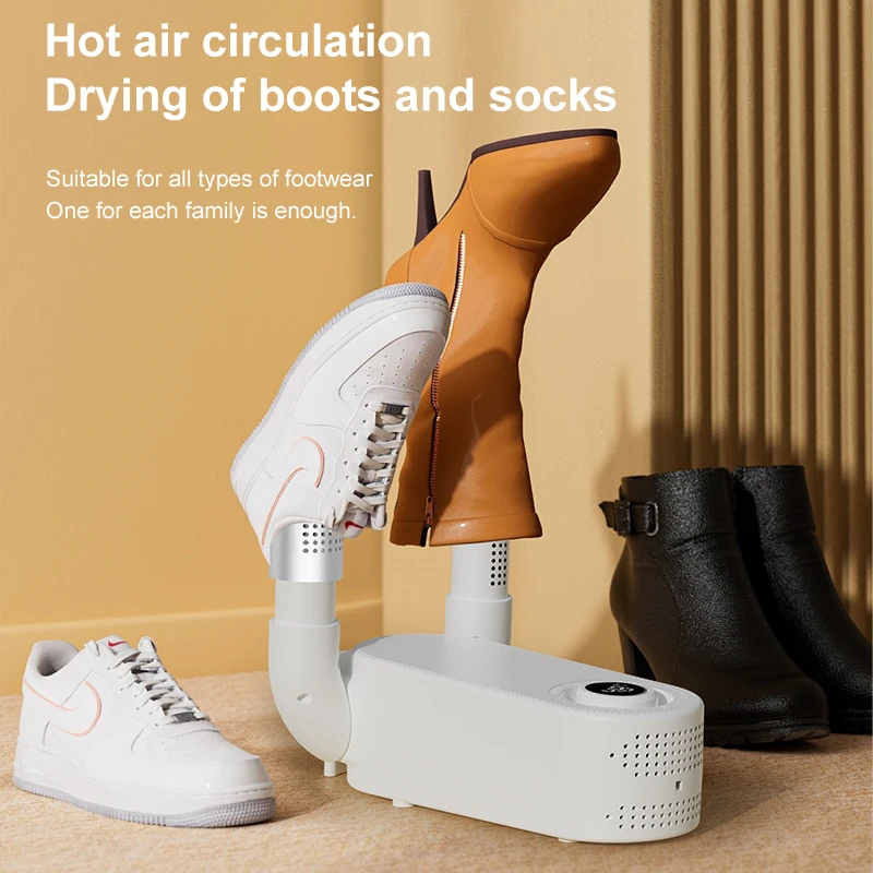 Portable Dual-Purpose Smart Travel UV Shoe Dryer Foldable Constant Temperature Football Shoe Drying Machine Electric US Plug RV
