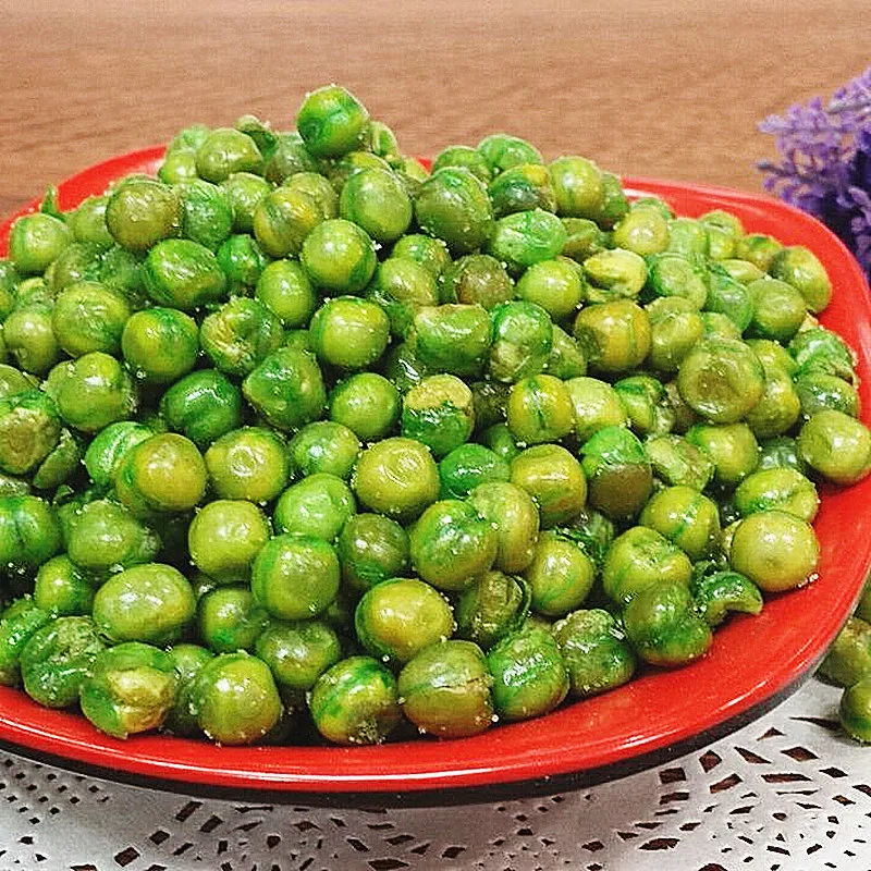 2023 Новые товары оптом отобранные чеснок со вкусом зеленой фасоли Пряная зеленая фасоль хрустящая Гороховая закуска орехи жаркое
