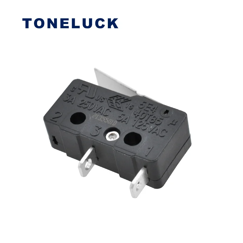 TONELUCK Orange Press Micro Switch Short Handle 2 Pin Battery Automation Equipment Micro Switch