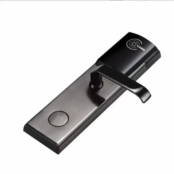 High quality stainless steel black hotel smart lock with black hotel lock and free software and SDK