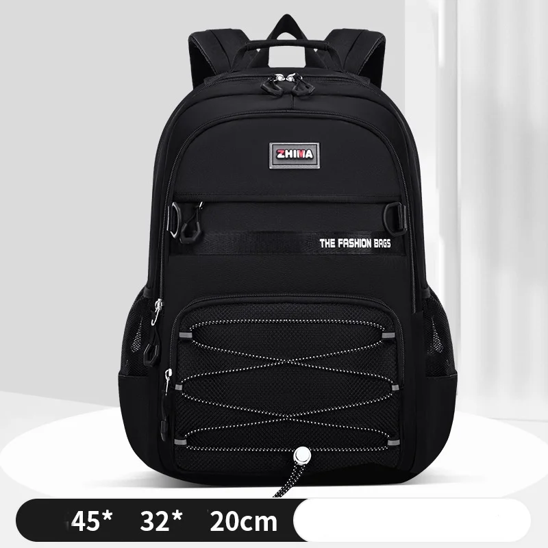 Korean version of the trend of high school students large capacity schoolbag fashion simple light commuting backpack