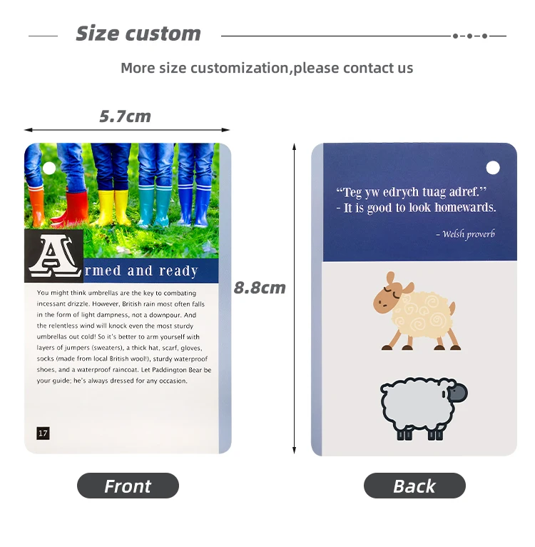 Manufacturers Custom Kid Create Playing Card  Matching Flash Card