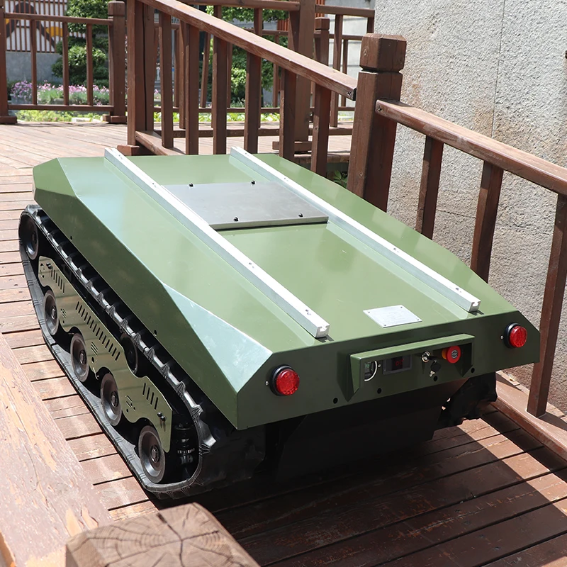 Hot-selling electric all-terrain rubber tracked vehicle for industrial use tank robot chassis TINS-13