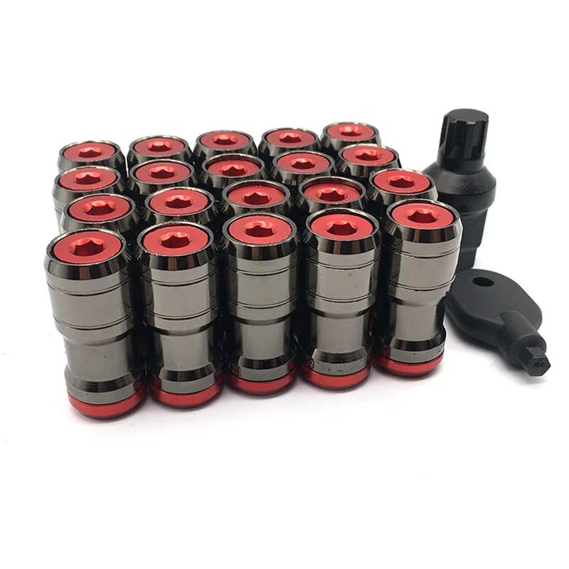 Decorative anti theft nut for automobile tire hub