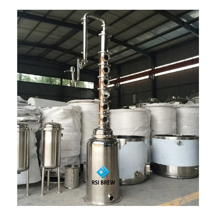 High quality Chinese supplier 4 inch stainless steel column 100L alcohol still beer distillation equipment beer keg machine