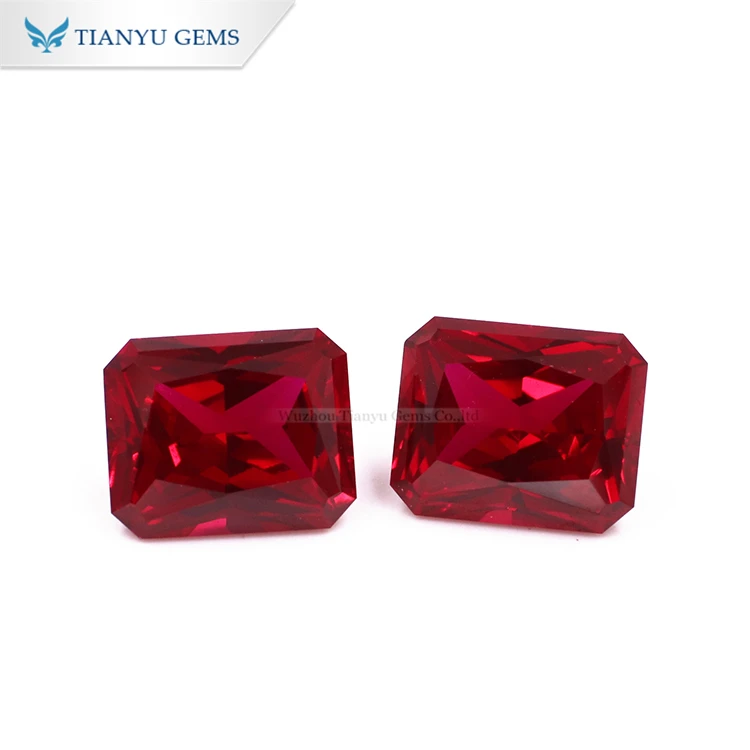 Tianyu Gems Wholesale 10*14mm Certified Perfect Cut Lab Grown Red Ruby Price Per Carat For Ring