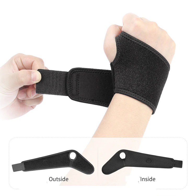 Custom Logo adjustable Adult Wristband Durable Polyester and Nylon Splint Brace for Sports Fitness Weightlifting Gym Tennis