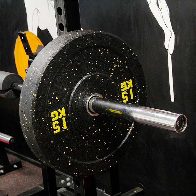  Gym Equipment High Quality Black Rubber Weight Barbell Bumber