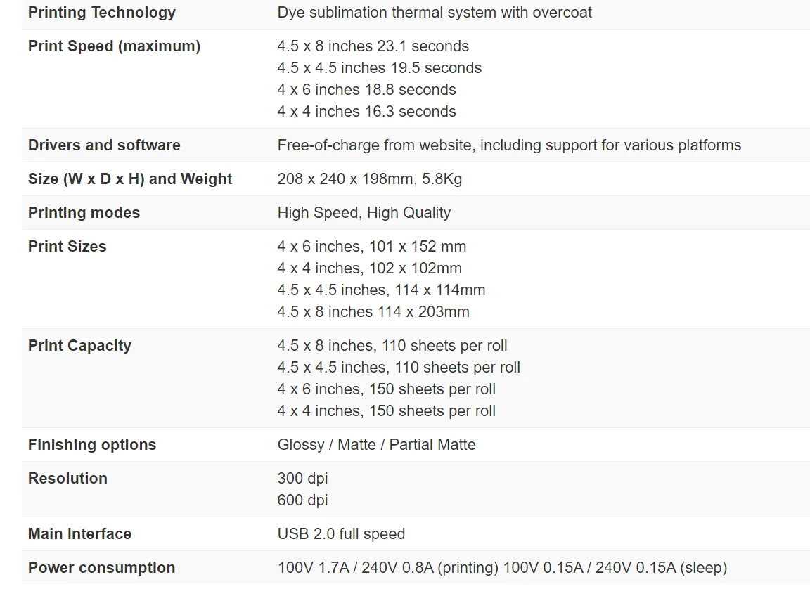Citizen CZ high precision sublimation photo printer HD photo printing for studio photo booth printer