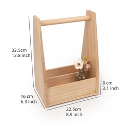 Pub Restaurant Vintage Carrier Wooden beer serving Bucket With Handle Wood Handle Storage Baskets Bar Serving Wooden Beer Rack