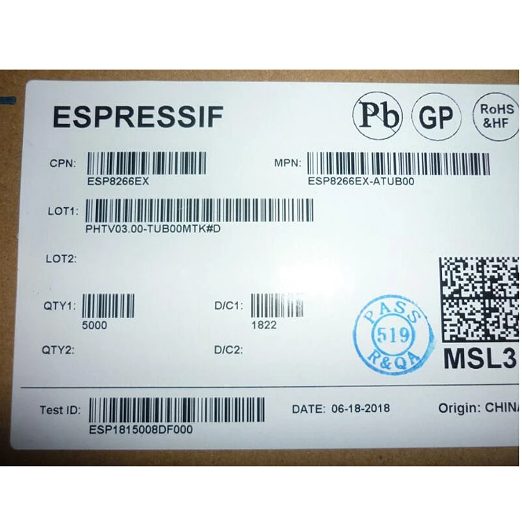 High Quality Nodemcu Integrated Circuits Esp8266 Esp 8266  wifi ic chip Esp8266ex