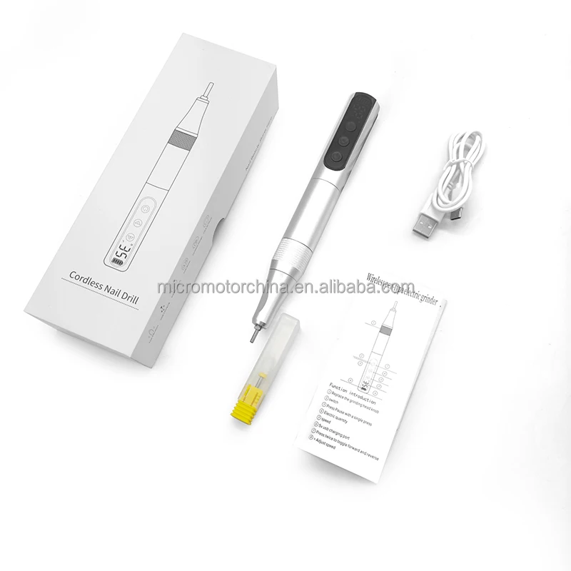 2024 New Arrival Brushless Motor Wireless Portable 35000 RPM Pro Electric Acrylic Nail Efile Drill Grinder Machine