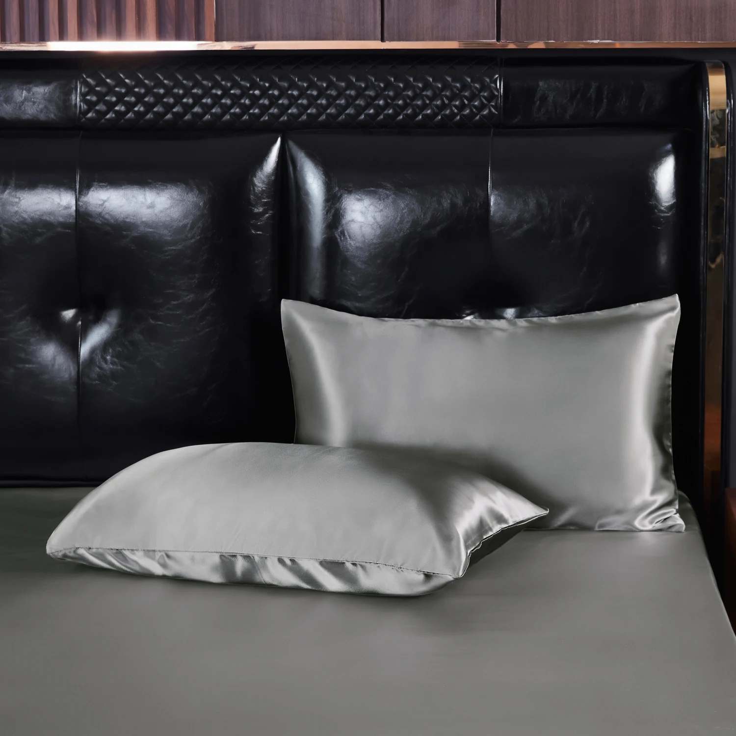 Solid colored pillowcase, silk ,satin, satten,fine and comfortable touch, custom size, embroidered LOGO.