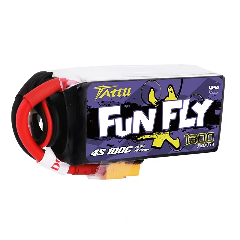 Высокая скорость разряда 14,8 v 4s 1300mah 100c RC lipo батарея для FPV гоночного дрона