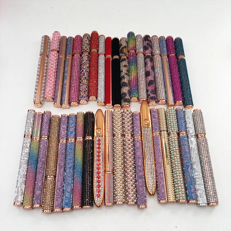 Newest waterproof smooth sticky liquid tube rose gold eyeliner lash glue eyelashes pen adhesive eyeliner pen for strip eyelashes