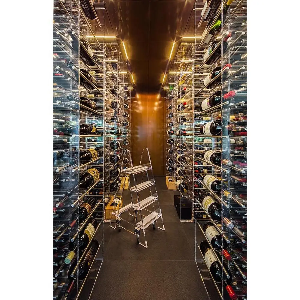 A&C Wall Mounted Acrylic Light Wine Racks