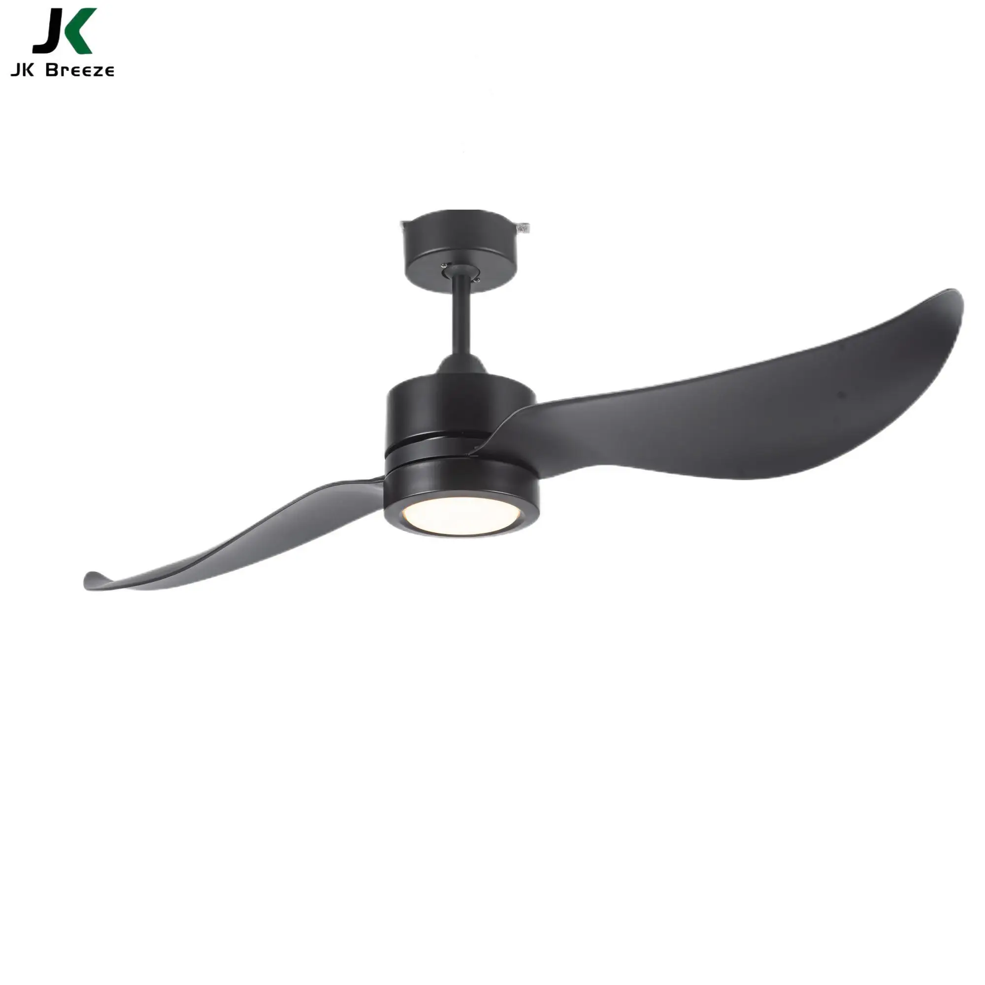 JK ZS-52-20009-2LK-BK Modern Fan ceiling Decorative Dc Motor Remote Control Led Ceiling Fan With Light