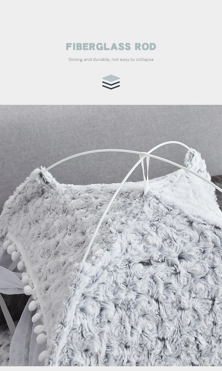 Indoor Foldable Sofa Luxury Elevated Cave Tent Pet Dogs Cat House Bed Customized Logo Solid Pet Cages, Carriers & Houses PASTE