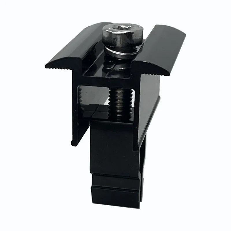 High Quality Solar PV Structure Panel Quick Mount Clip Rapid Black Aluminum Mid Clamp For Roof Mounting Solar Panel