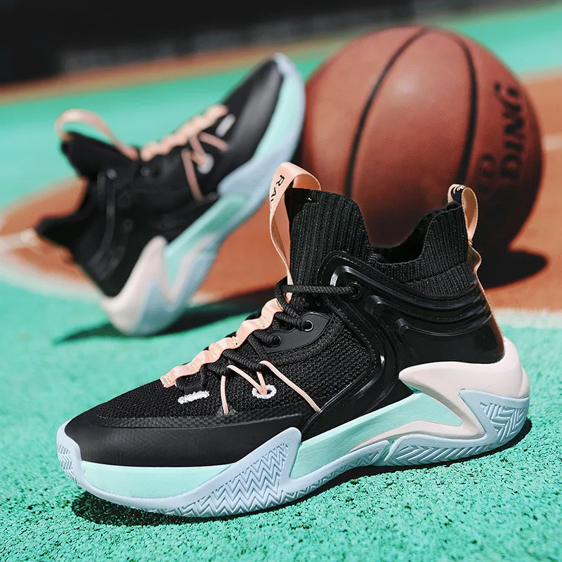 Cheap High Quality Outdoor Sport Comfortable Anti Slip Basketball Shoes For Men