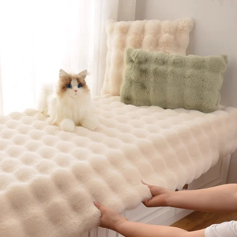 Wholesale Play Mat Thick Fluffy Long Pile Carpet Faux Rabbit Fur Non Shedding Area Rugs