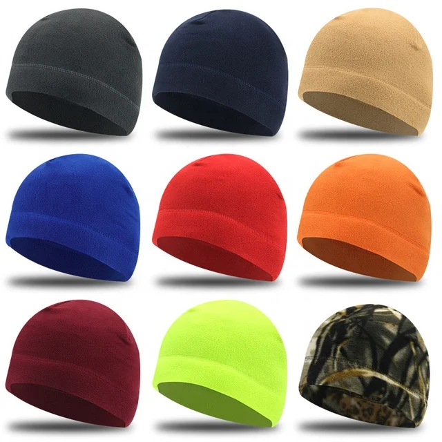 Wholesale Men Winter Fleece Hat Outdoor Climbing Riding Fleece Warm Head Wear Cap Beanies Hat