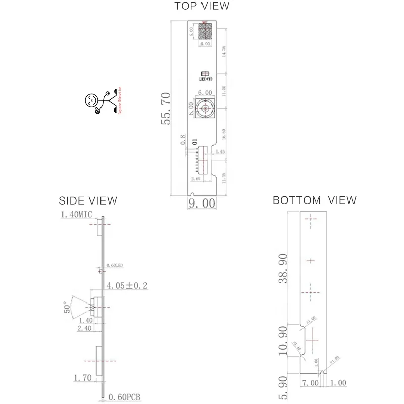 Taidacent GC0307 0.3 MP Camera Module USB2.0 Drive-Free Advertising Machine Mini Notebook Laptop Webcam Module