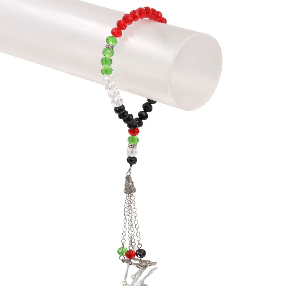  33 бусины молитва Tasbih разделитель мусульманский Кристалл Tasbeeh для