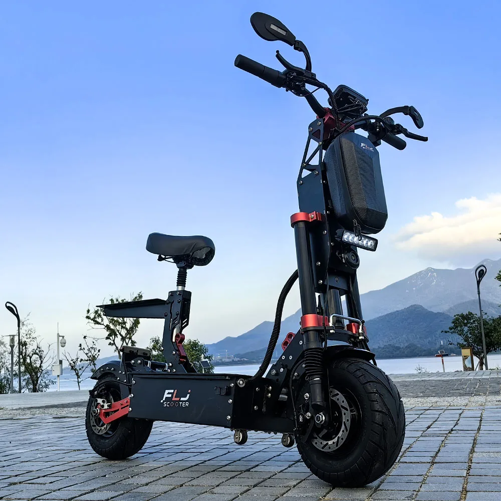 FLJ scooter with App function 12000w 72v 13inch on road tire wheels electric scooters 75mph fast speed scooter
