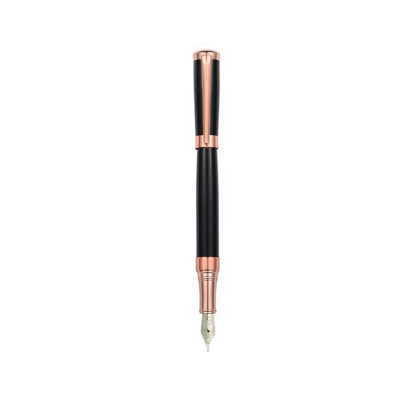 Luxury rose gold metal fountain pen nibs Custom Logo Business Gift Fountain Pen ink