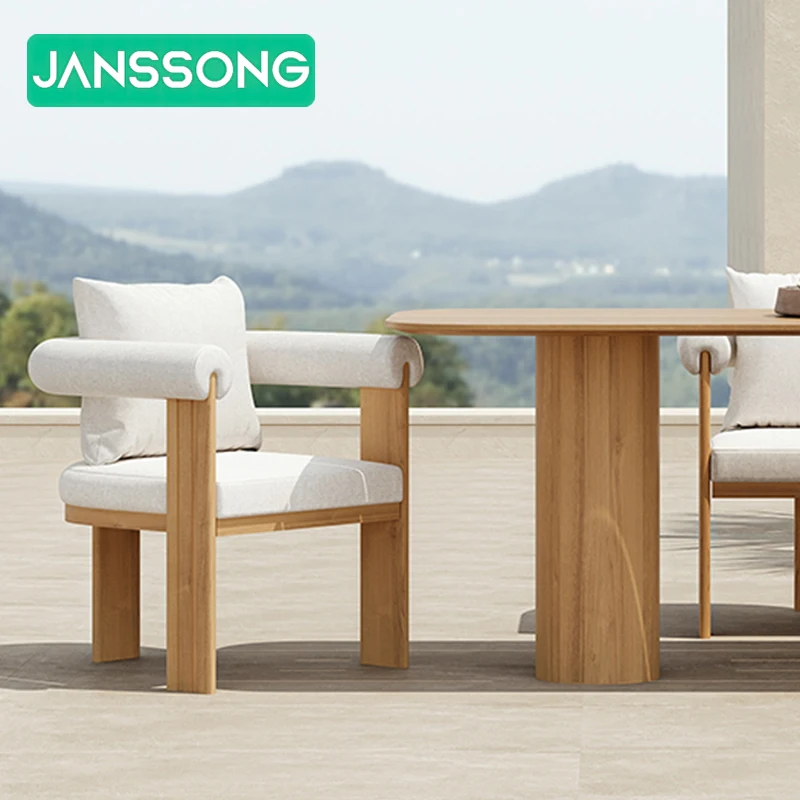 Garden Furniture Garden Table and Chairs Outdoor Dining Tables Teak Wood Table Set Patio Dining Set Hotel Outdoor Dining Set