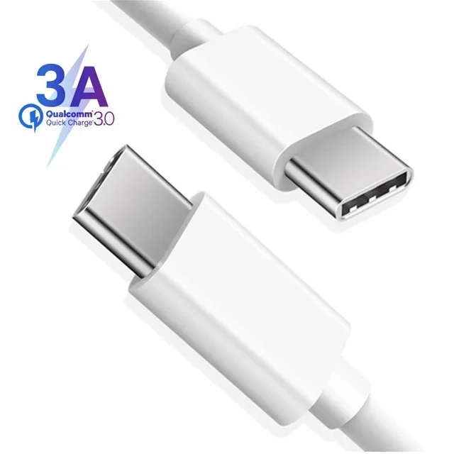 V1CB Factory 1M 3.3FT Type C To Type C 60W PD Quick Charge Data Sync Cord 3A TPE Mobile Phone Fast Charging USB Type-C Cable