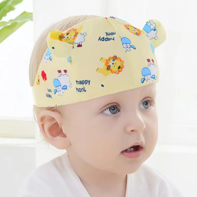 Newborn Beanie Nursery Head Wrap Soft Cute Printed Toddler Hat for 0-3 Years Boys Baby