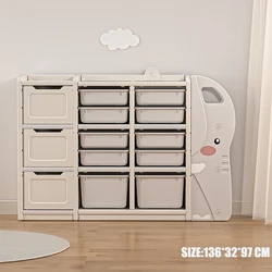 Пластиковая детская мебель в форме слона из мультфильма, для хранения игрушек, книжная полка, детские шкафы