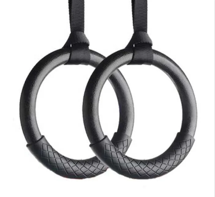 High quality gym rings nylon strap cross fitness ABS adjustable gymnastic rings