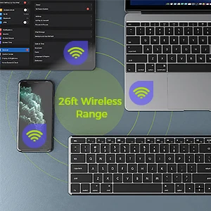 Seenda JP-064BA-2 Office Portable Multi Device Thin Wireless Bt3.0 Universal Blue tooth Keyboard For Mac Pc Tablets Window