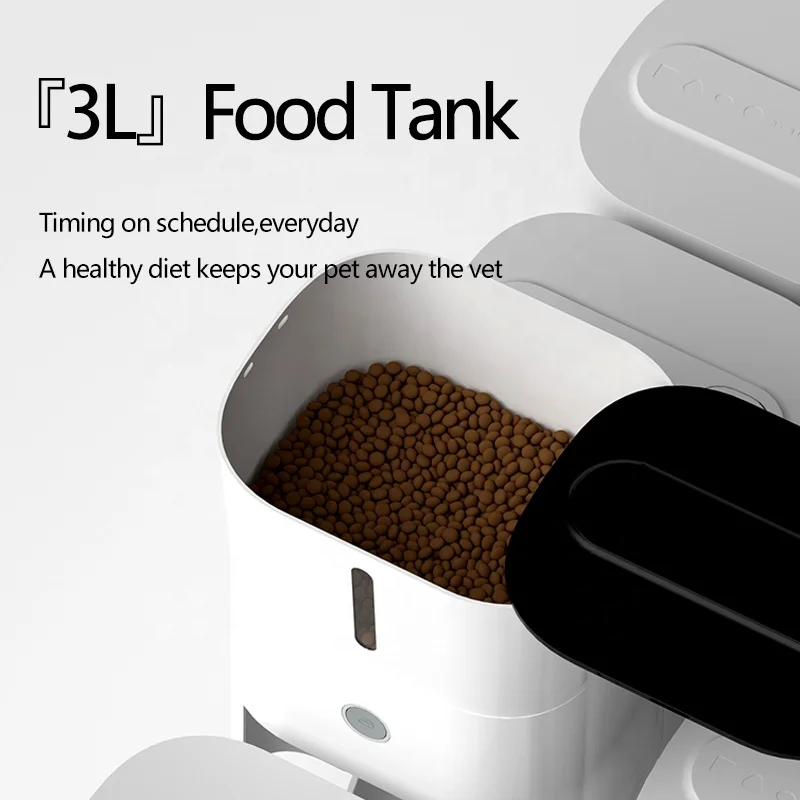 Wifi Type Automatic Smart Pet Feeder 3L Customized Cat Pet Puppy Dog Pet Bowls & Feeders