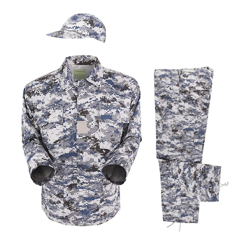 Doublesafe Factory Custom Digital Camo Acu Style Uniform With Hat Training Suit Combat Working Tactical Garment for Sale