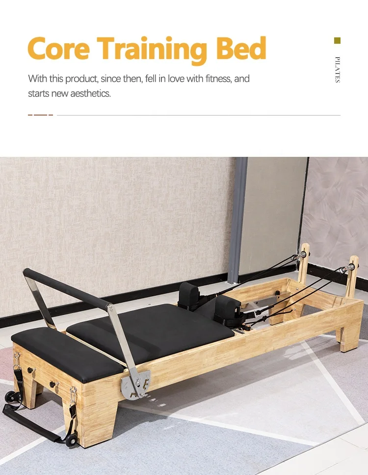 Wood Home Gym Training Exercise Stretch Fitness Professional Equipment Reformer Machine Oak Pilates Cadillac Bed