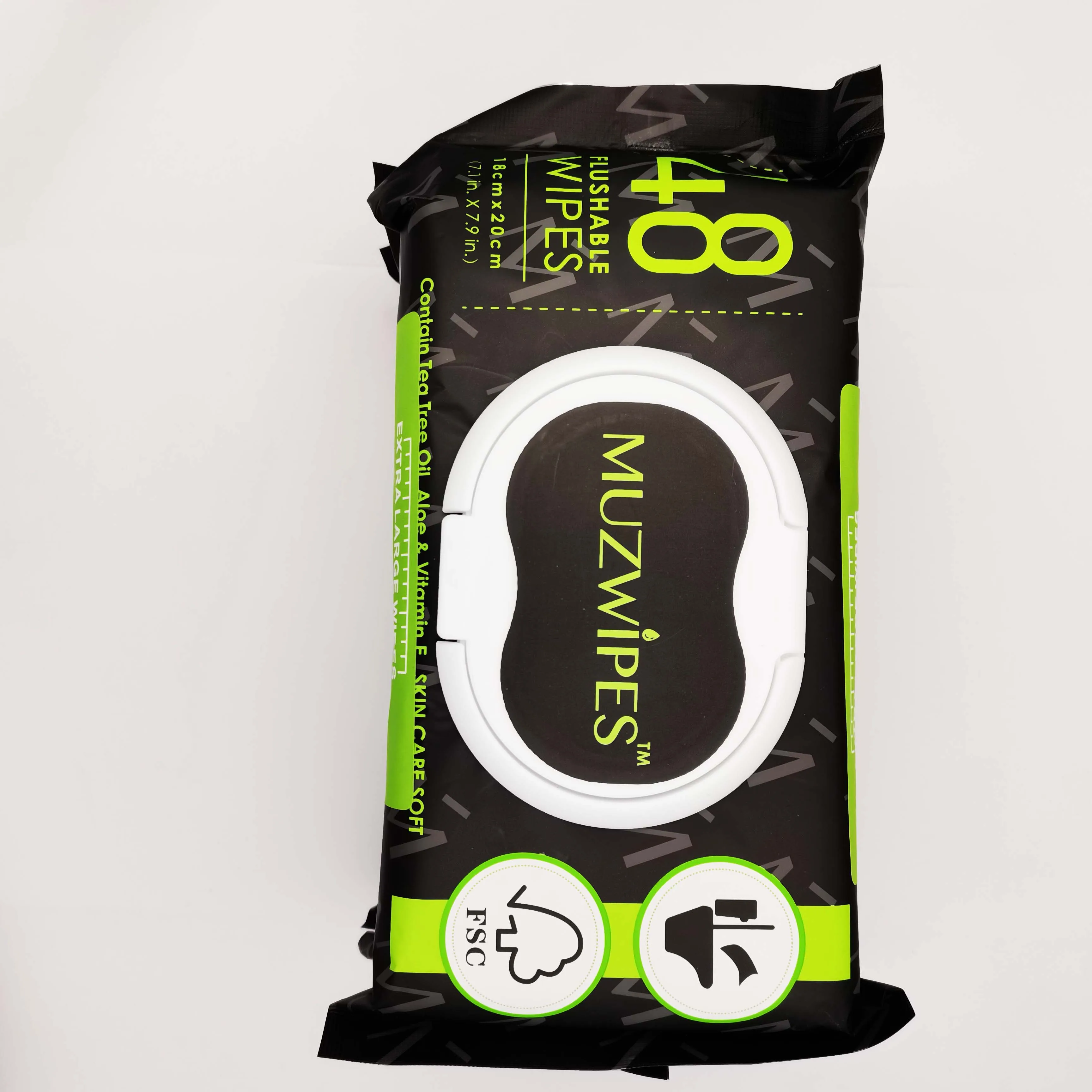 Premium Flushable Wipes 99.9% Water Content Healthy & Safe Antibacterial Wipes