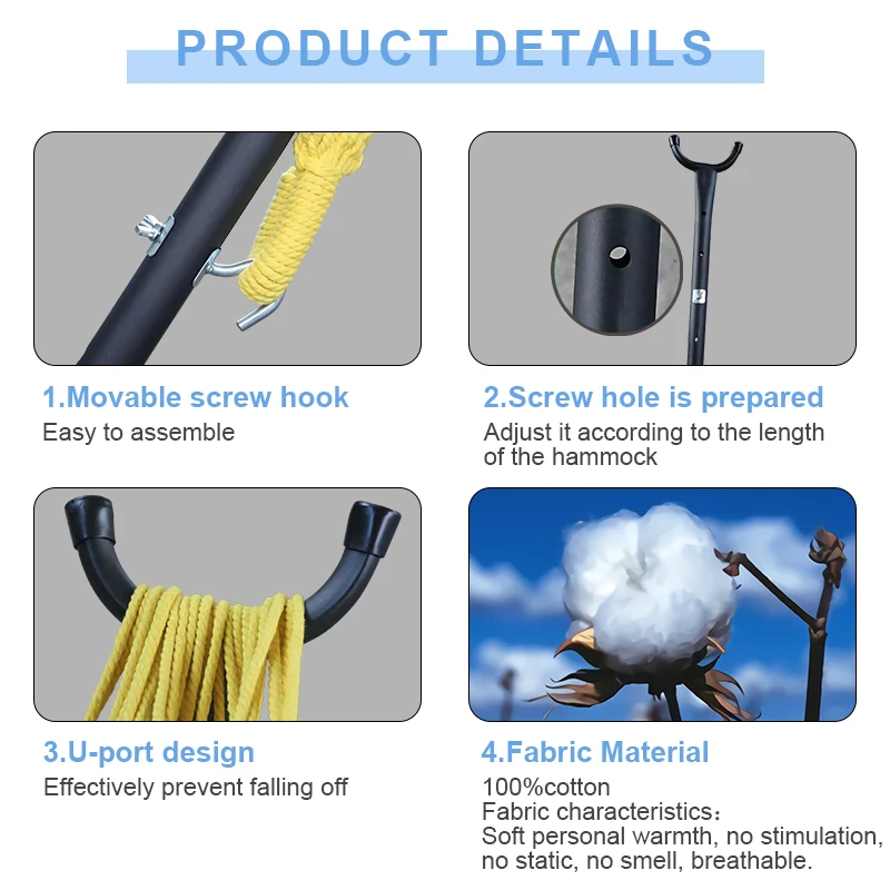 Складной гамак для кемпинга на 2 человек, гамак для кемпинга с подставкой