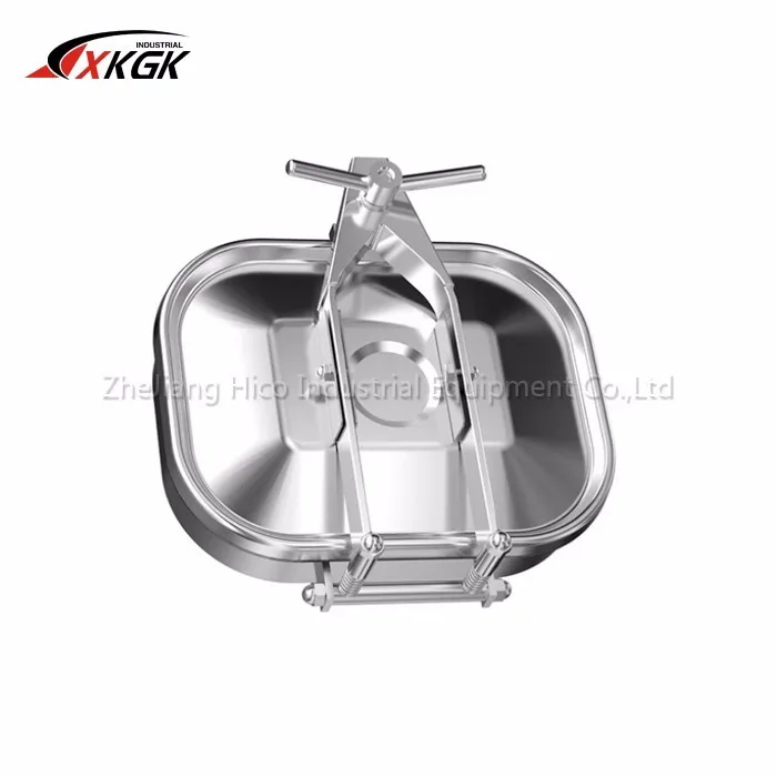 Food and Beverage Tank sanitary Stainless Steel SS304 Oval Manhole Cover stainless steel Manway