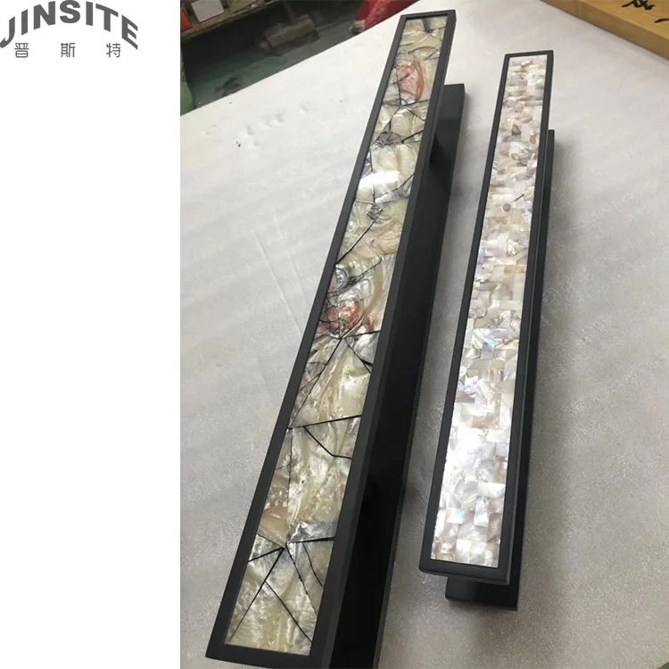 large vintage antique luxury aluminum black door pull  handle for wood door