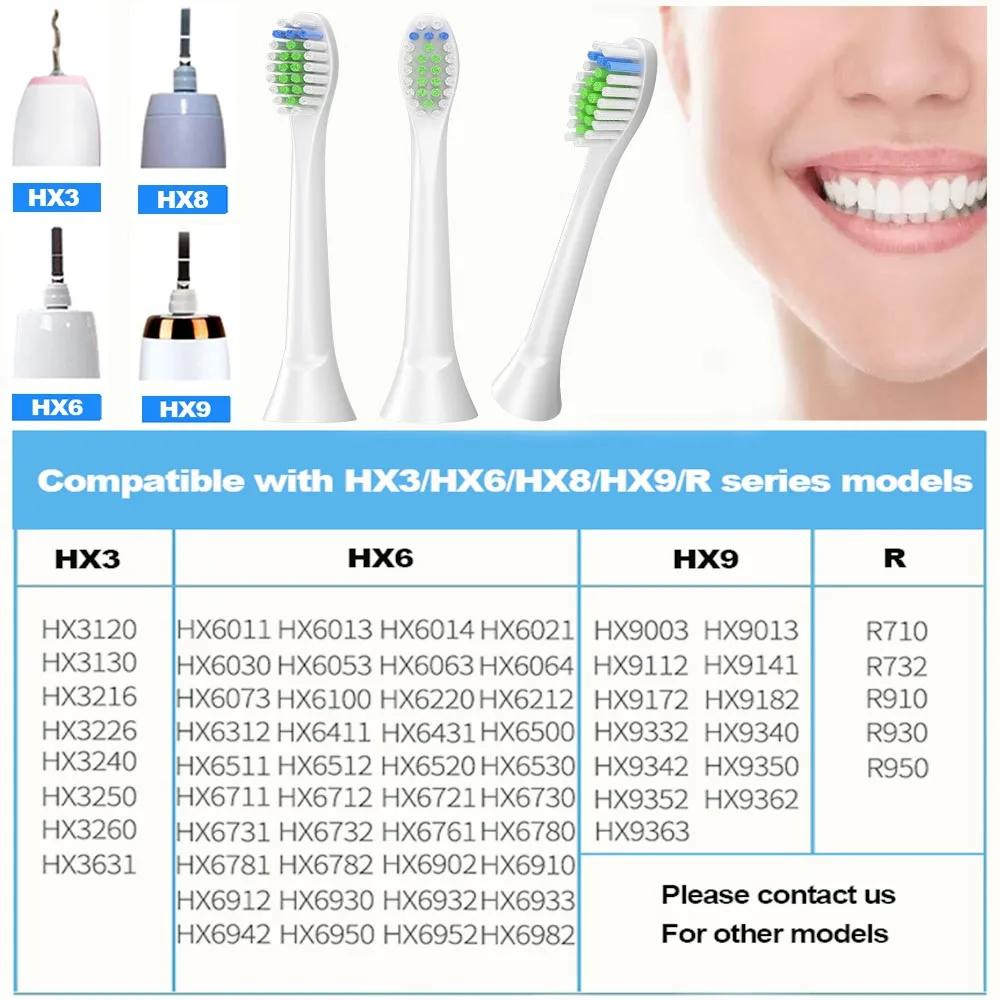 Wholesale Genuine US Dupont round-end filaments Toothbrush Replacement Heads for Gum Health HX9023/65