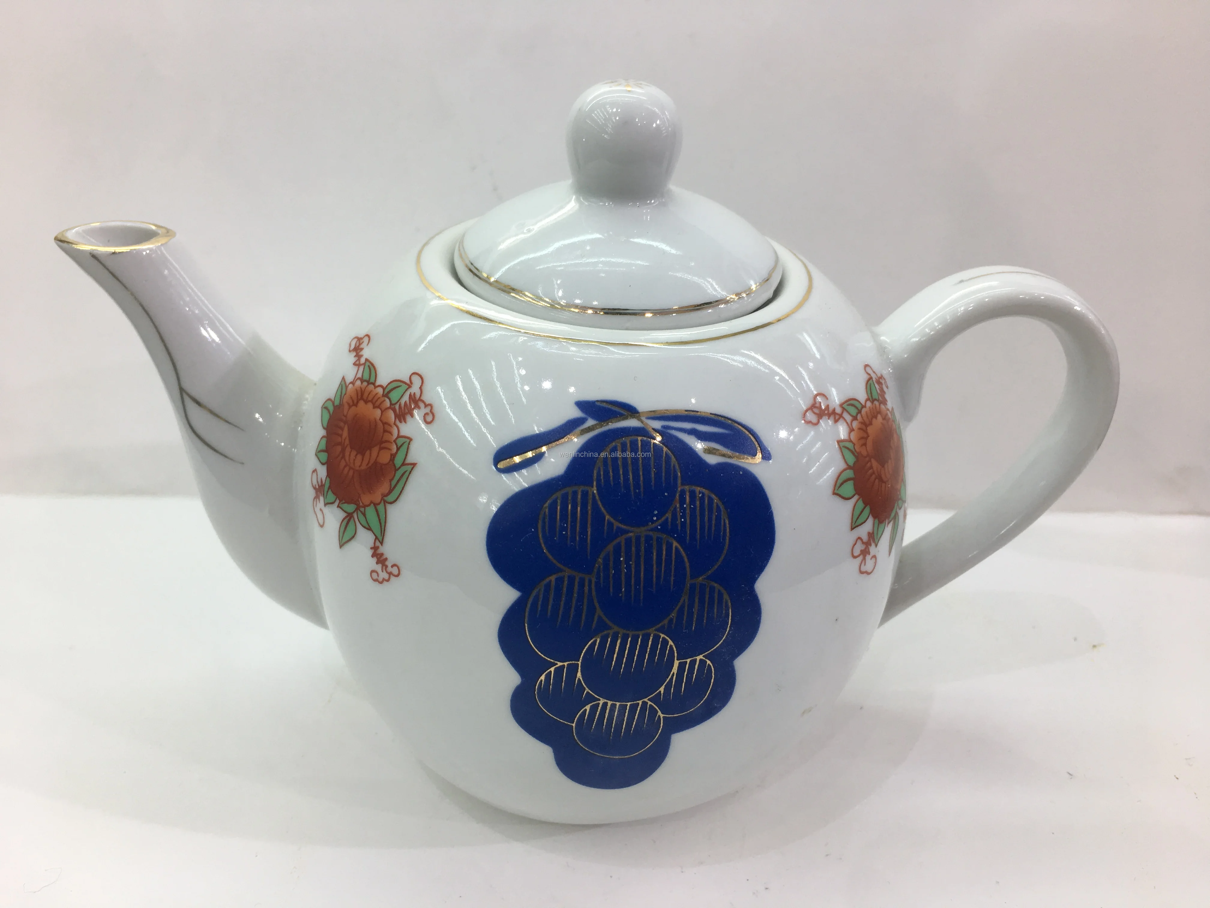 Chaozhou factory Arabic Saudi Middle-East Dubai 600cc 900cc 1200cc 1600cc ceramic porcelain teapot  set coffee teapot